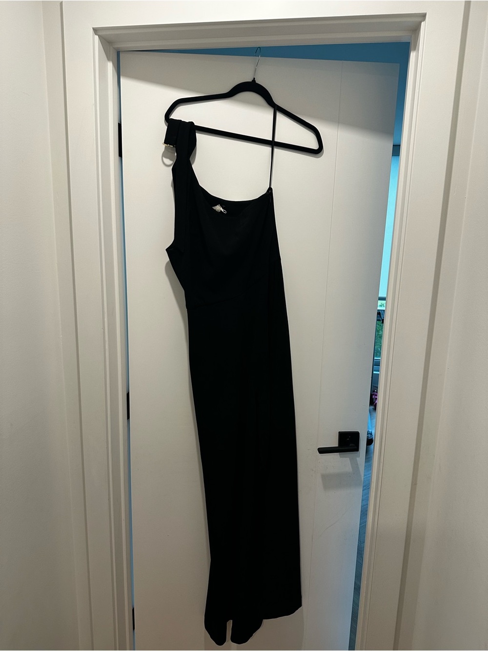 Zimmermann Black One-Shoulder Jumpsuit